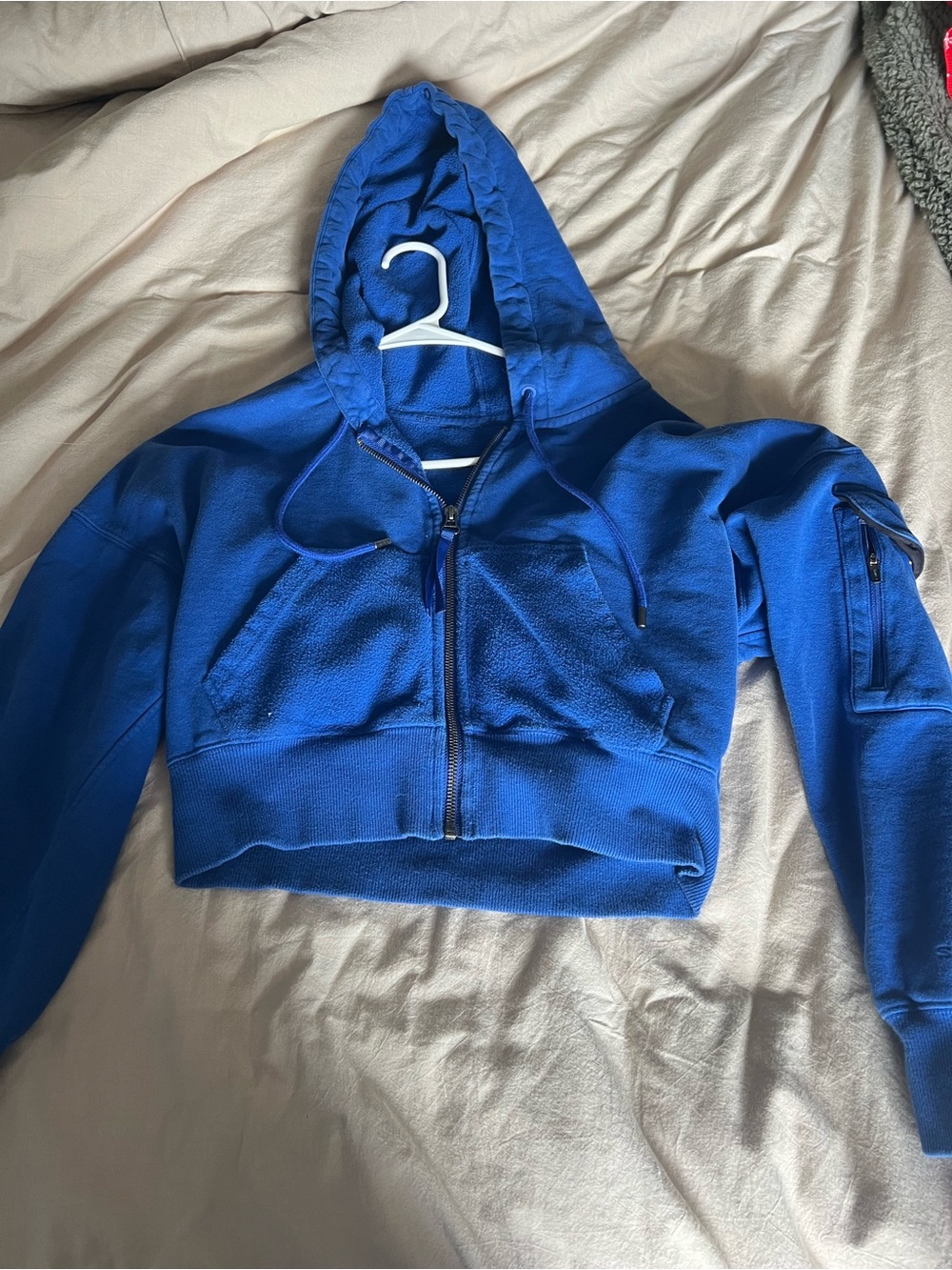 Stori Blue Cropped Zipup Jacket
